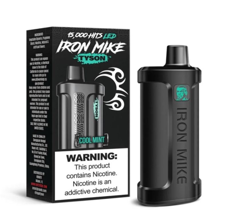Step into the ring with the Cool Mint Iron Mike Tyson 2.0 15000 Puffs Vape! This heavyweight champ in the vaping arena is ready to deliver a knockout punch of invigorating mint flavor, combined with the latest in vaping technology. Get ready to feel the chill!